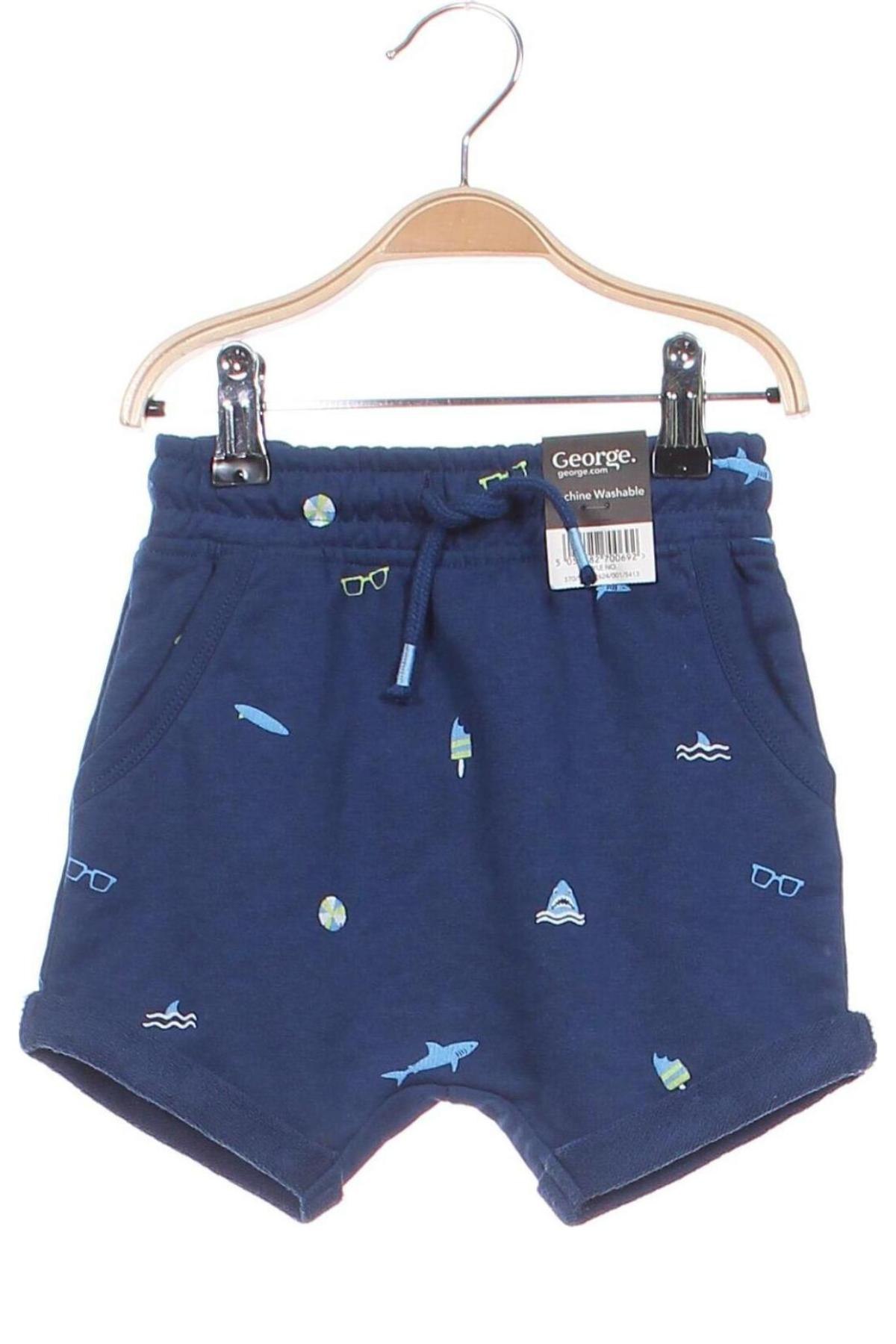 Kinder Shorts George, Größe 18-24m/ 86-98 cm, Farbe Blau, Preis 5,49 €