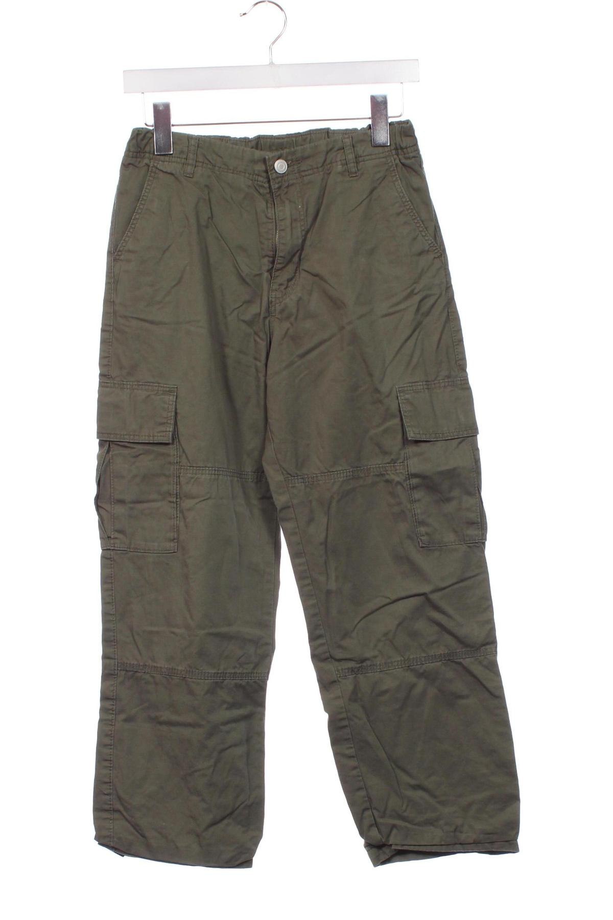 Pantaloni pentru copii H&M, Mărime 11-12y/ 152-158 cm, Culoare Verde, Preț 29,99 Lei