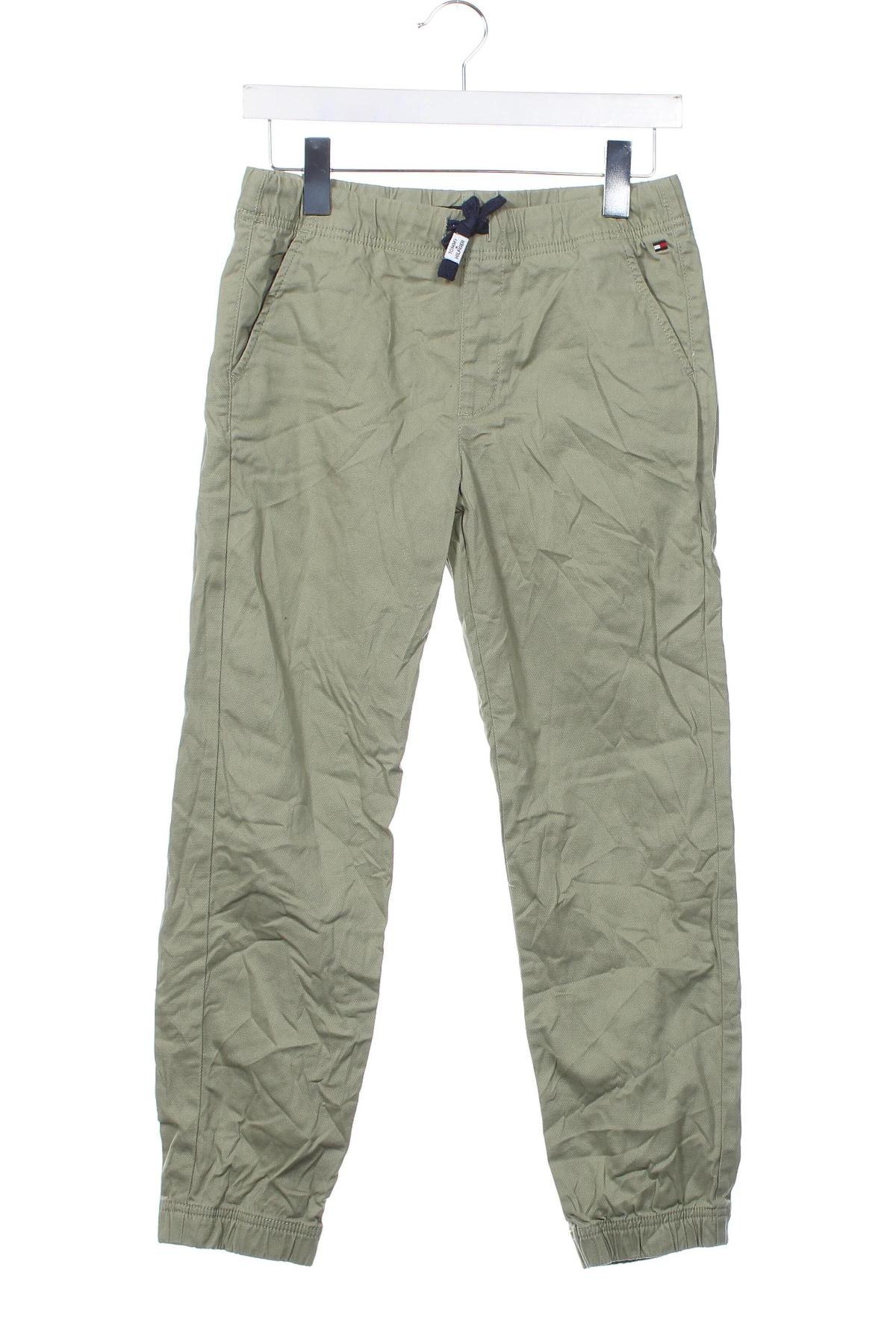 Pantaloni pentru copii Tommy Hilfiger, Mărime 10-11y/ 146-152 cm, Culoare Verde, Preț 121,99 Lei