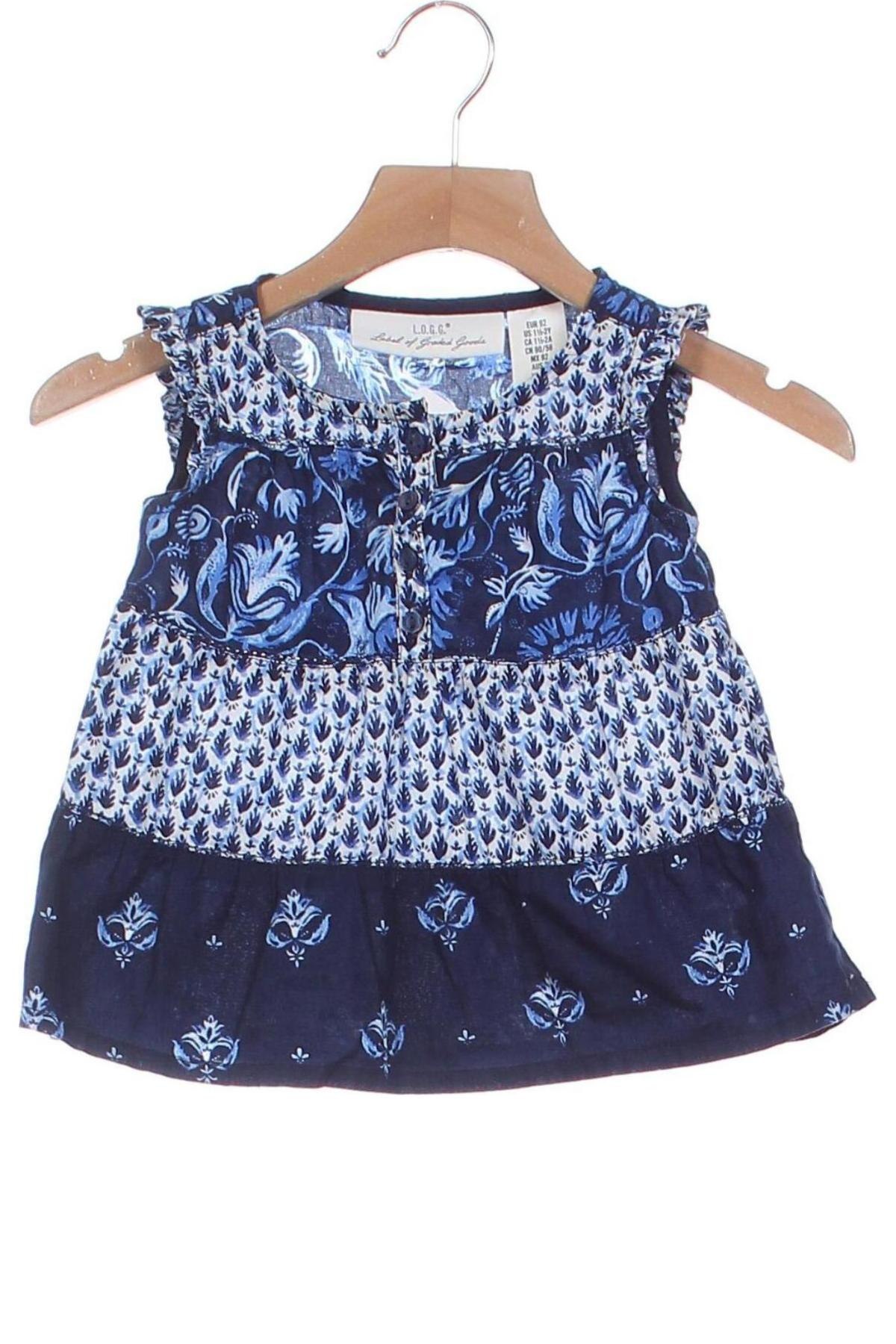 Kinder Top H&M L.O.G.G., Größe 18-24m/ 86-98 cm, Farbe Blau, Preis 3,99 €