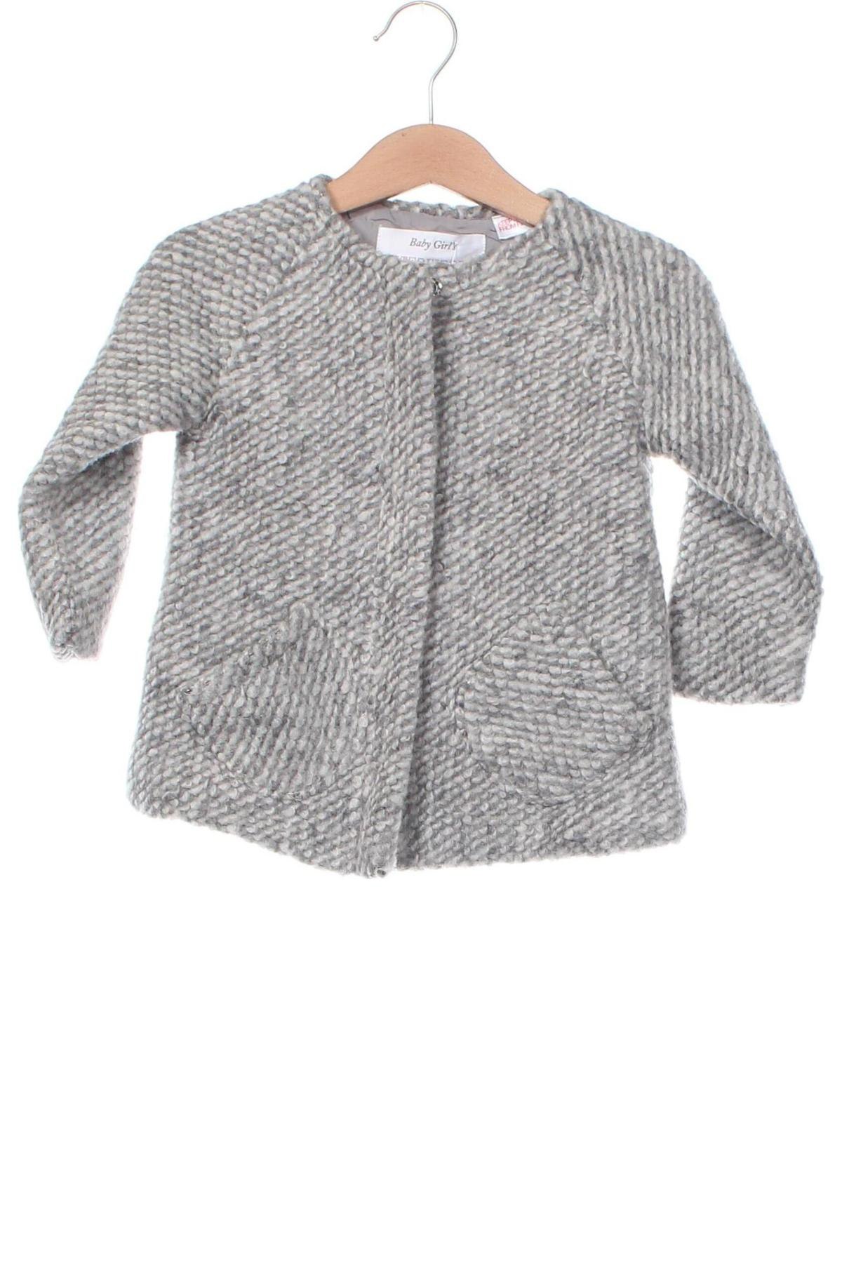 Детско палто Zara Knitwear, Размер 18-24m/ 86-98 см, Цвят Сив, Цена 29,49 лв.