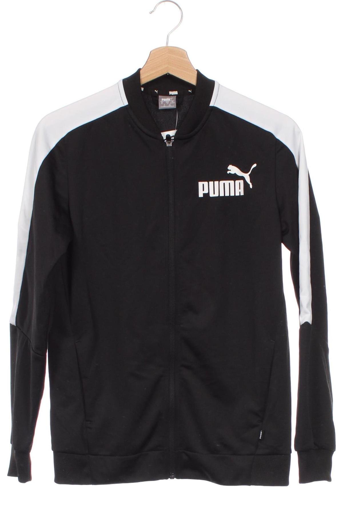 Детско спортно горнище PUMA, Размер 12-13y/ 158-164 см, Цвят Черен, Цена 26,99 лв.