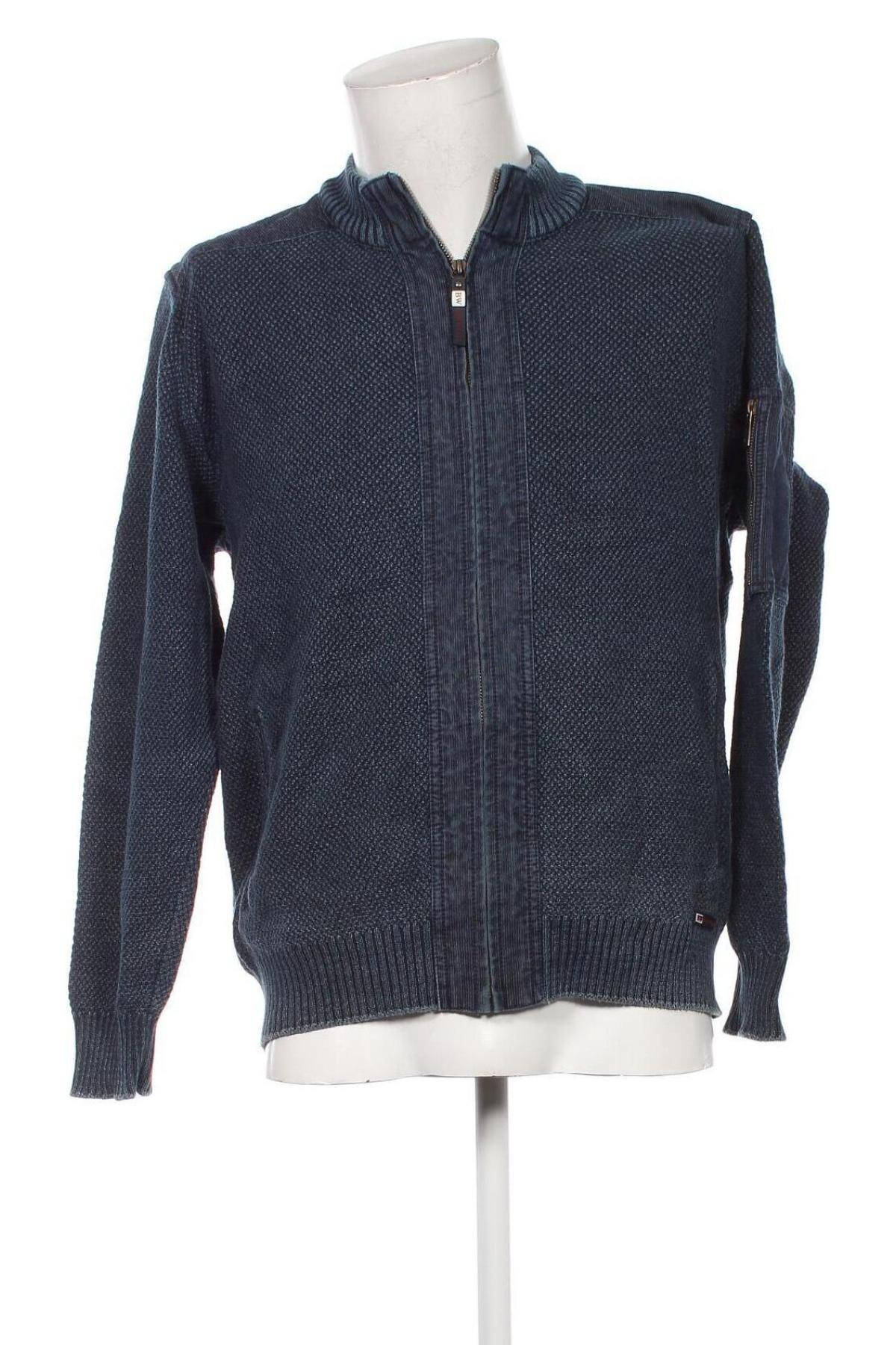 Herren Strickjacke, Größe L, Farbe Blau, Preis 27,49 €