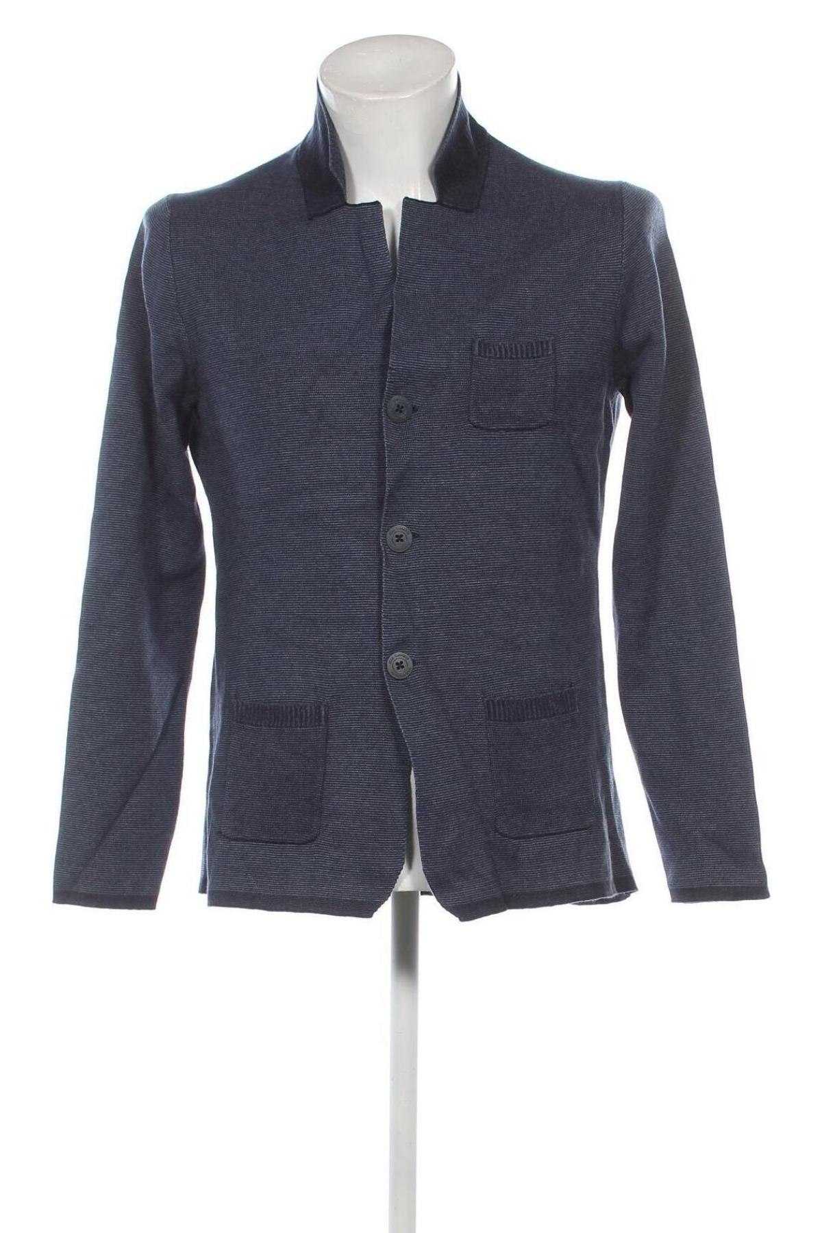 Herren Strickjacke Jean Carriere, Größe L, Farbe Blau, Preis € 16,99