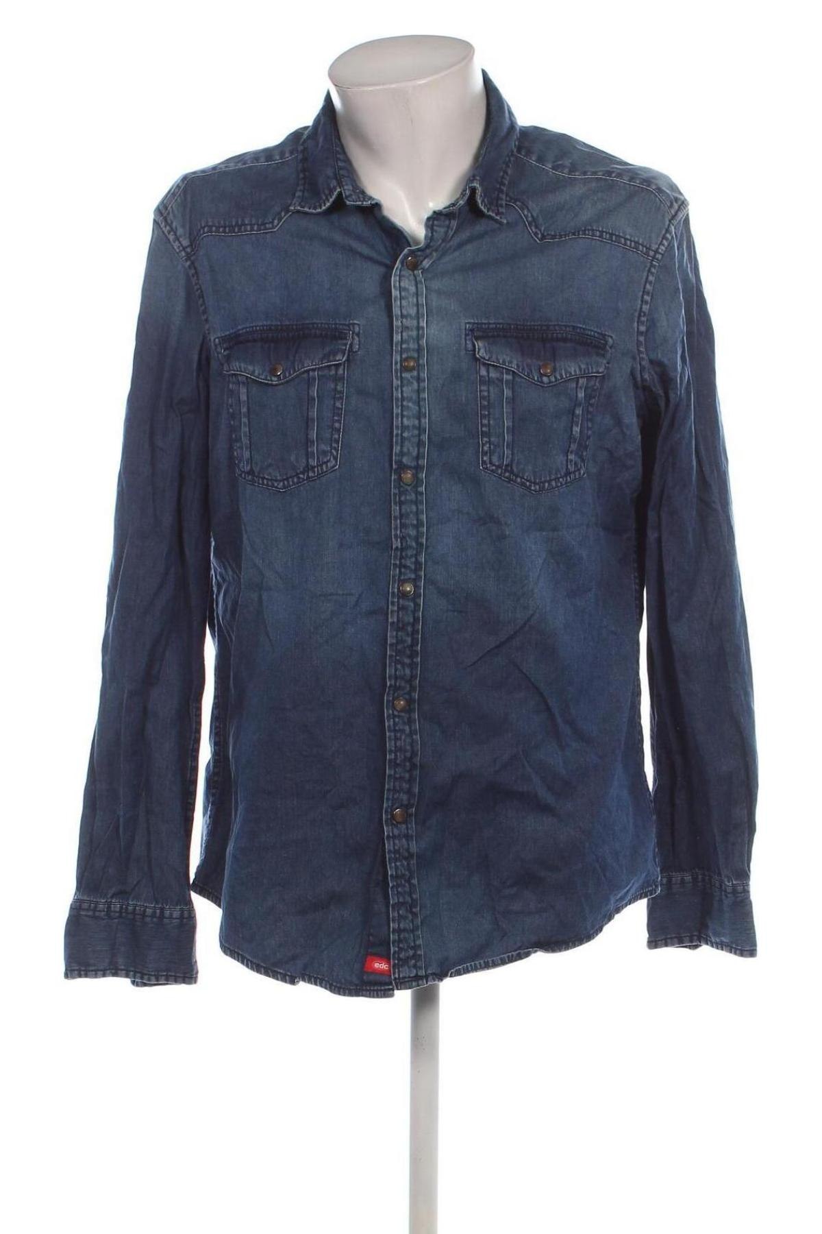 Męska koszula Edc By Esprit, Rozmiar XL, Kolor Niebieski, Cena 54,99 zł