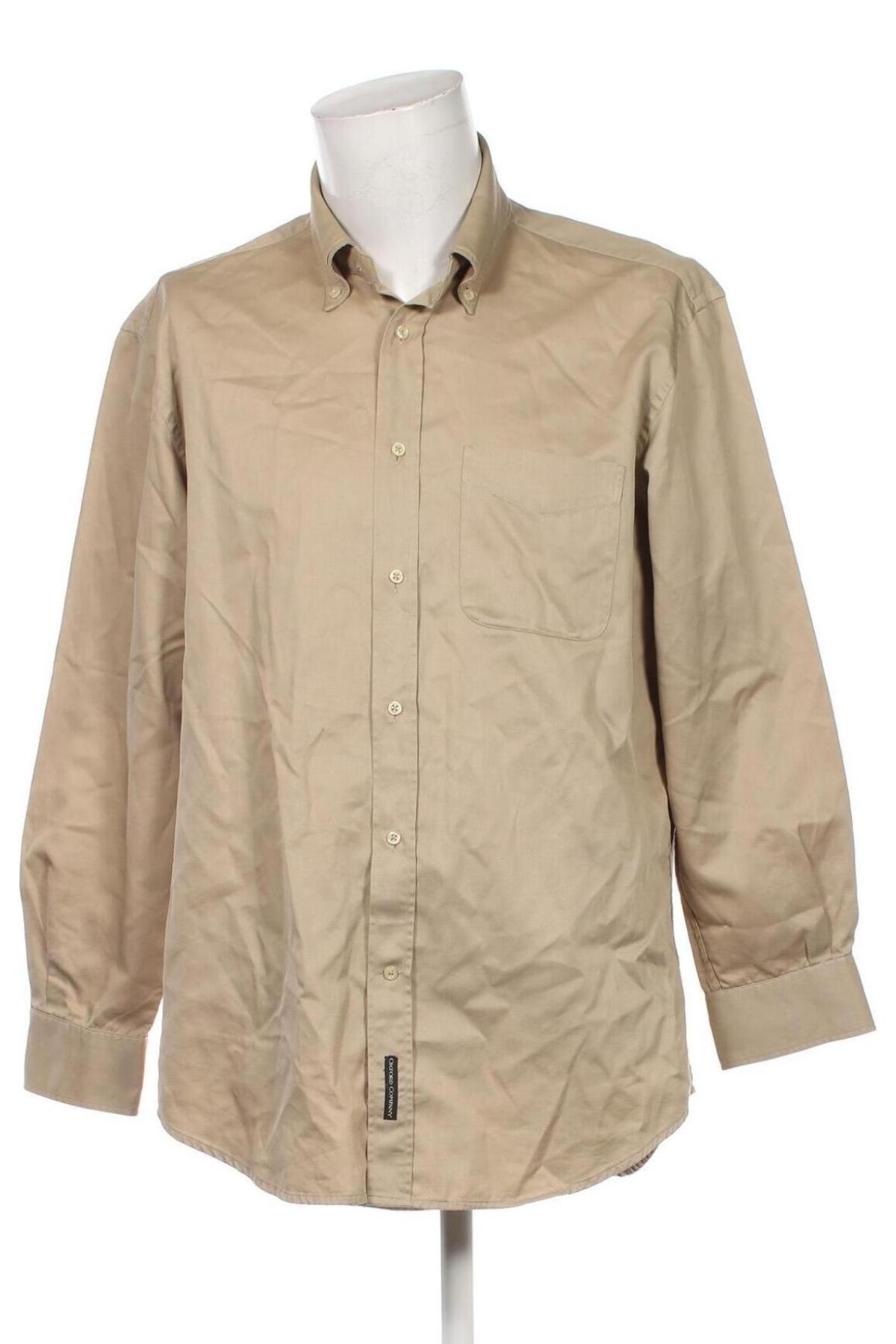 Herrenhemd Oxford Company, Größe XXL, Farbe Beige, Preis € 12,00