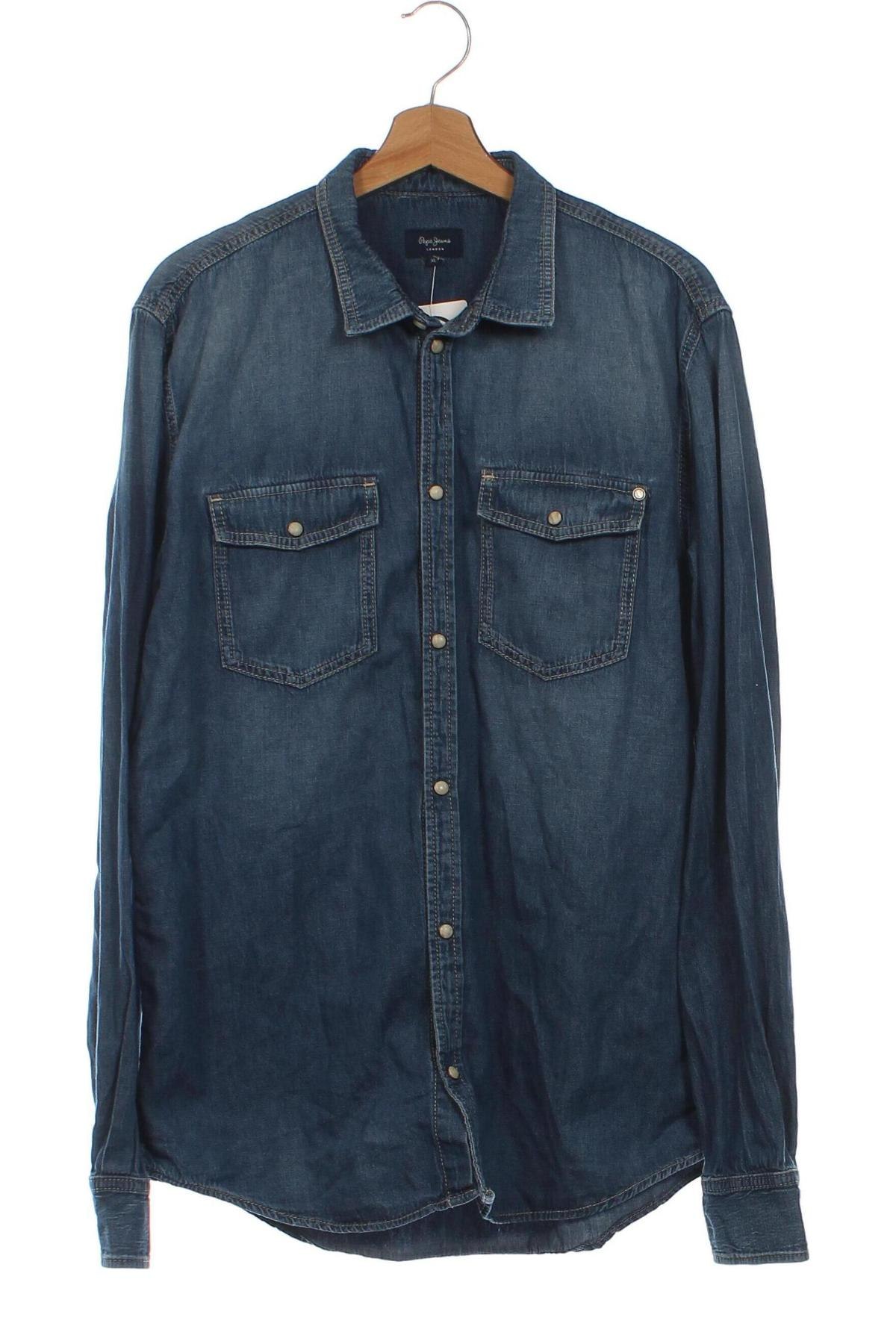 Herrenhemd Pepe Jeans, Größe XL, Farbe Blau, Preis 38,49 €