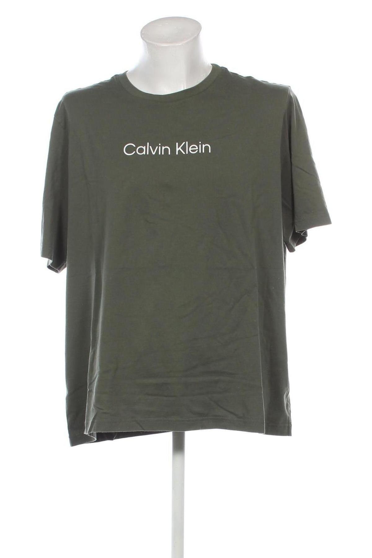 Męski T-shirt Calvin Klein, Rozmiar 4XL, Kolor Zielony, Cena 262,99 zł