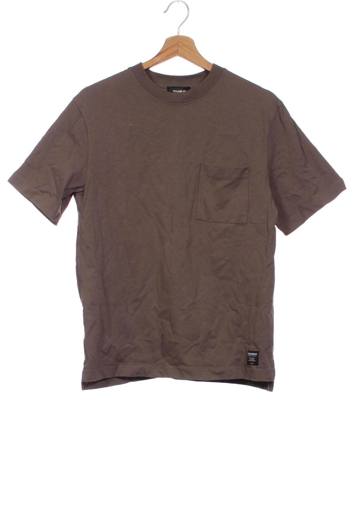 Herren T-Shirt Pull&Bear, Größe XS, Farbe Braun, Preis 5,99 €