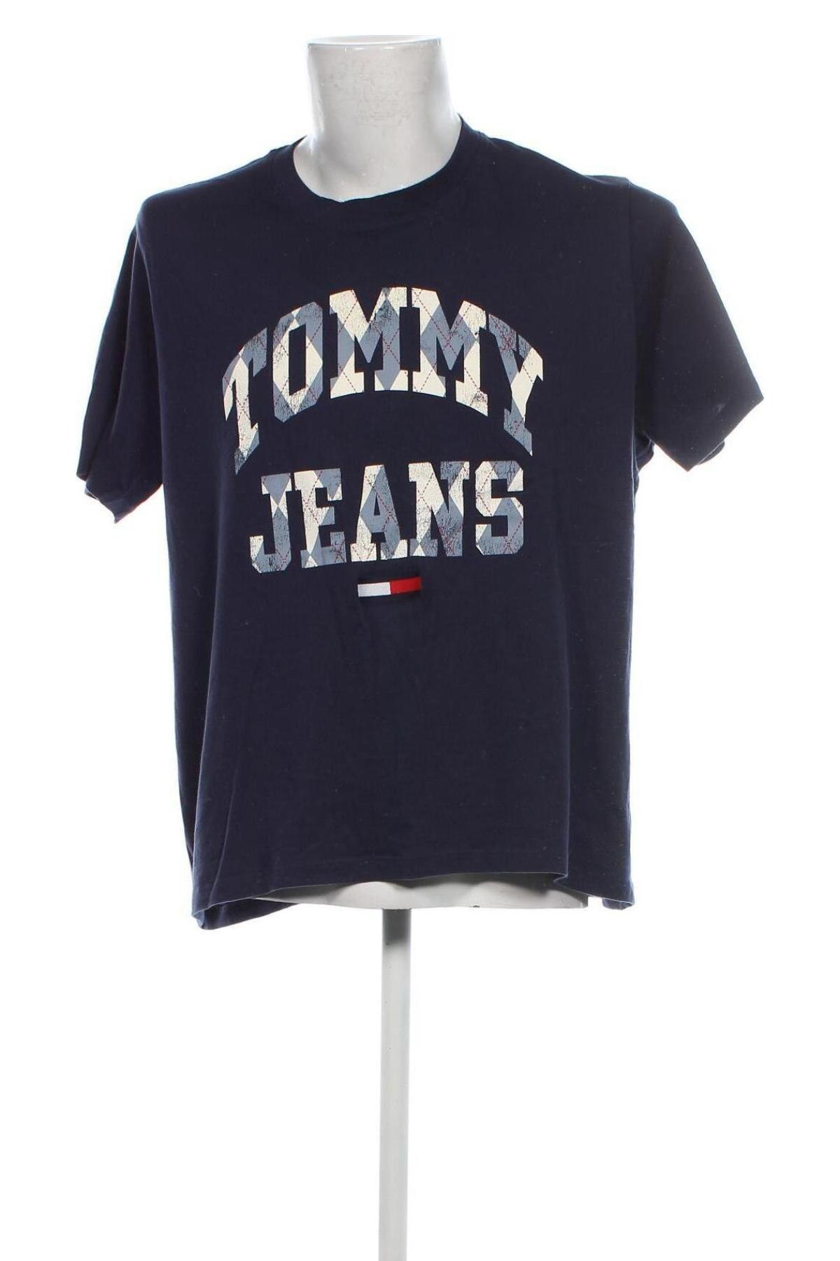 Męski T-shirt Tommy Jeans, Rozmiar XL, Kolor Niebieski, Cena 78,16 zł