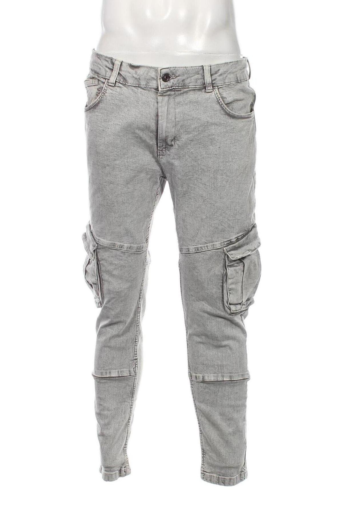 Herren Jeans Bershka, Größe L, Farbe Grau, Preis € 11,99