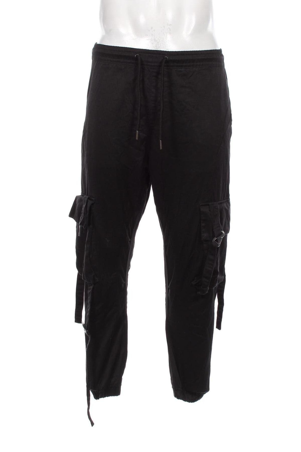 Pantaloni de bărbați Bershka, Mărime M, Culoare Negru, Preț 70,99 Lei