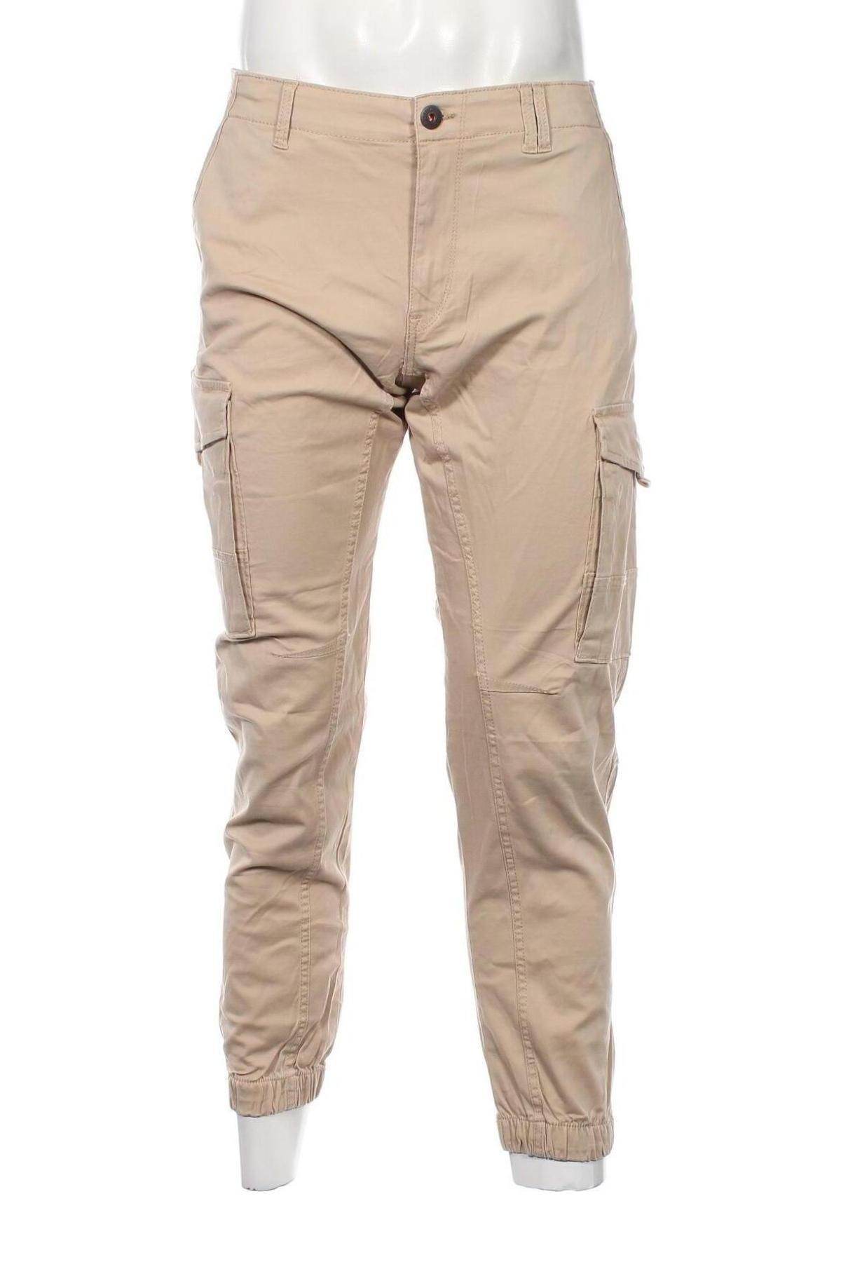 Pantaloni de bărbați Jack & Jones, Mărime L, Culoare Bej, Preț 163,99 Lei