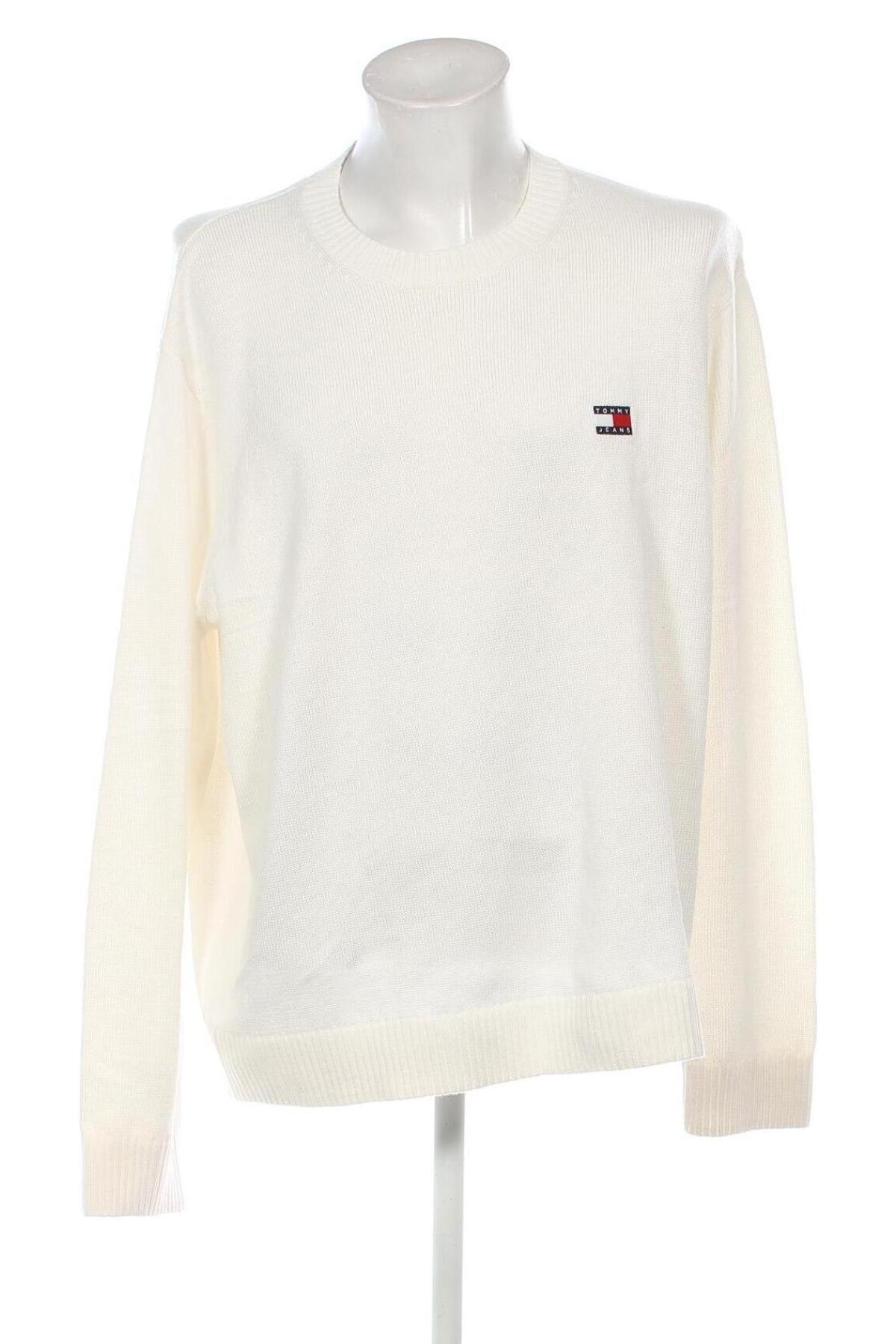 Herrenpullover Tommy Jeans, Größe XXL, Farbe Weiß, Preis 76,49 €