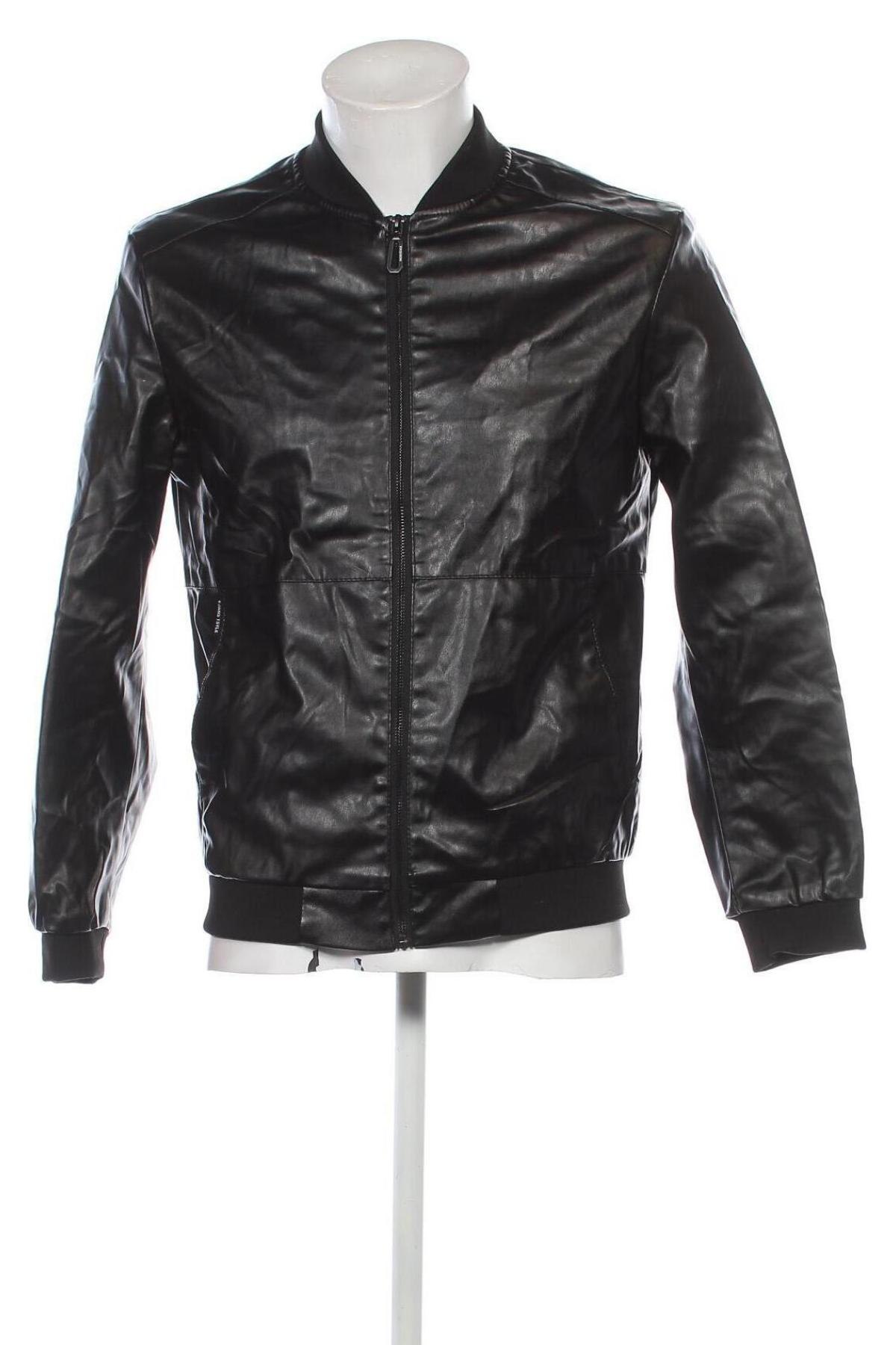 Herren Lederjacke, Größe M, Farbe Schwarz, Preis 25,99 €