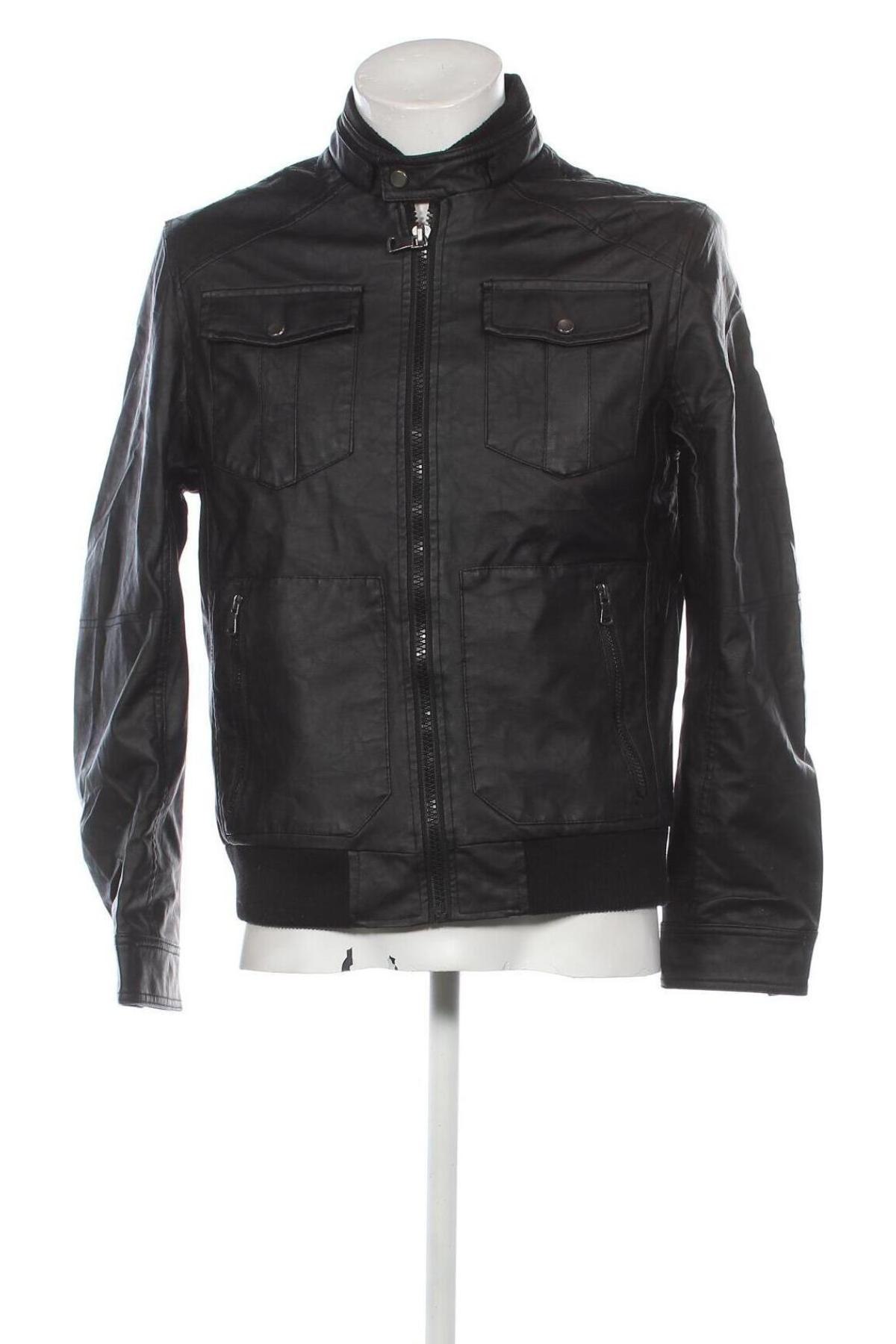 Herren Lederjacke INC International Concepts, Größe M, Farbe Schwarz, Preis 26,49 €