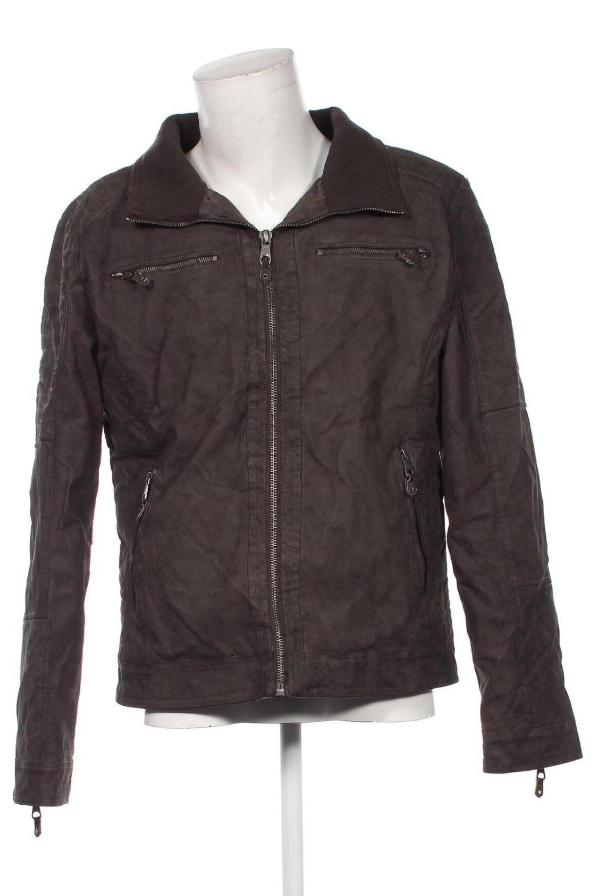 Herren Lederjacke Much More, Größe L, Farbe Grau, Preis € 17,49