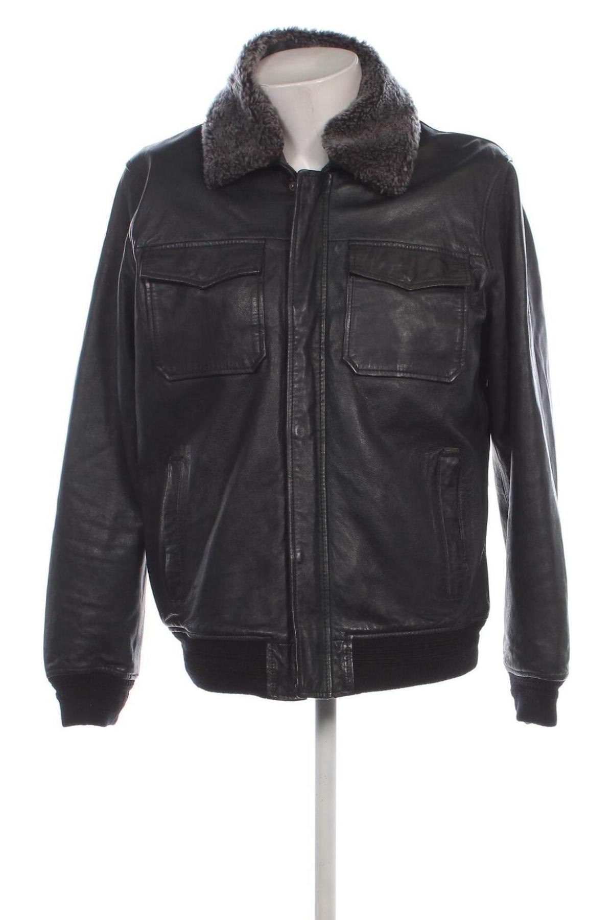 Herren Lederjacke Pepe Jeans, Größe L, Farbe Grau, Preis € 87,99