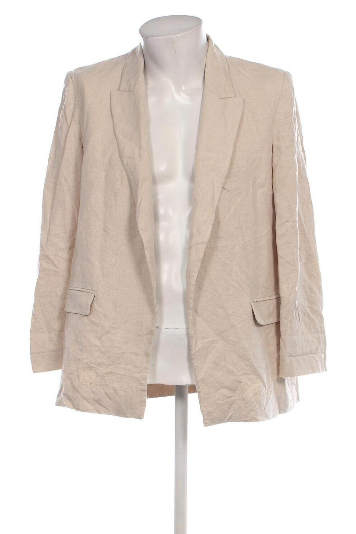 Herren Sakko Zara, Größe L, Farbe Beige, Preis 8,99 €