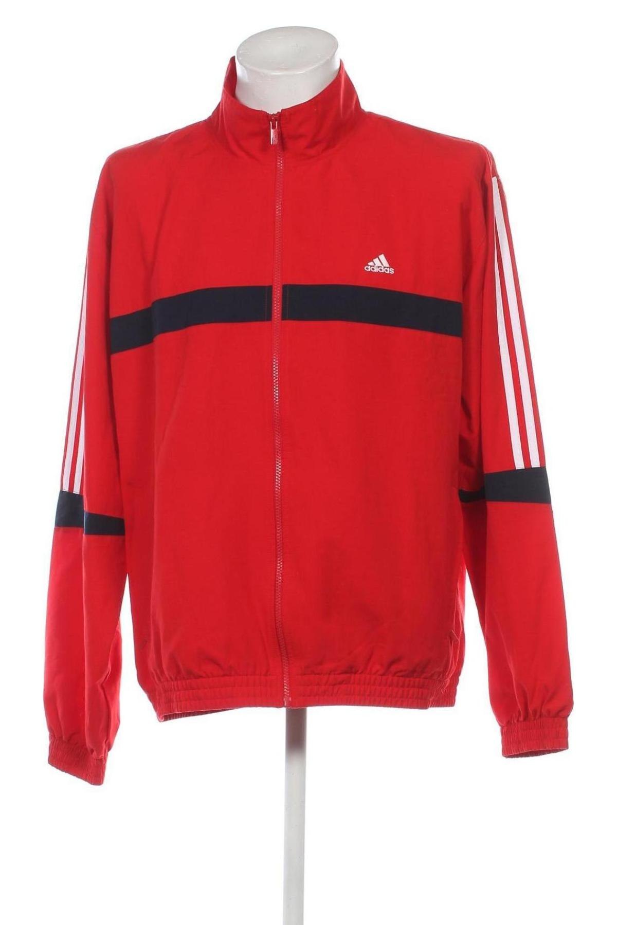 Herrenjacke Adidas, Größe XXL, Farbe Rot, Preis € 23,49