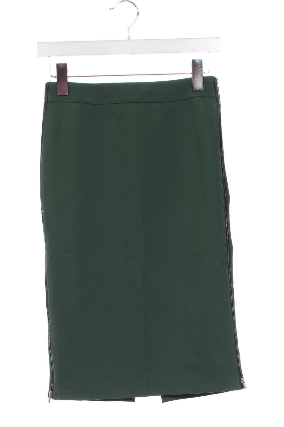 Fustă Zara, Mărime XS, Culoare Verde, Preț 80,63 Lei