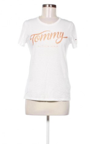 Damski T-shirt Hilfiger Denim, Rozmiar XS, Kolor Biały, Cena 78,00 zł