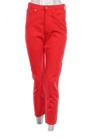 Blugi de femei Bershka, Mărime S, Culoare Roșu, Preț 50,99 Lei