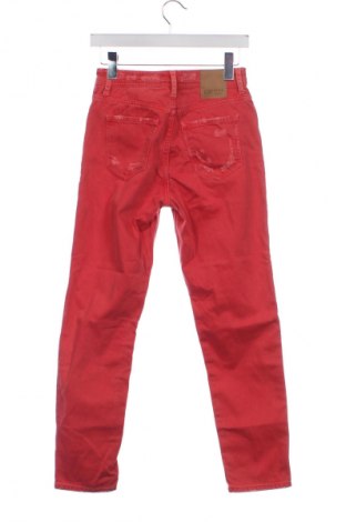 Damskie jeansy Zara, Rozmiar XS, Kolor Czerwony, Cena 62,92 zł