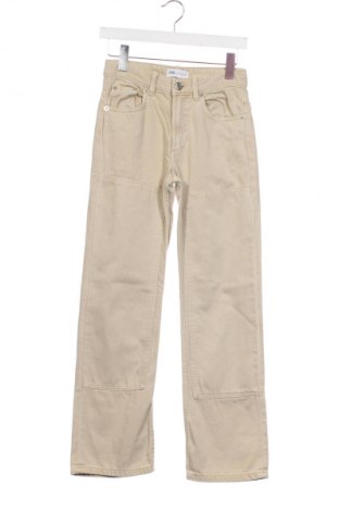 Damskie jeansy Zara, Rozmiar XS, Kolor Beżowy, Cena 62,07 zł