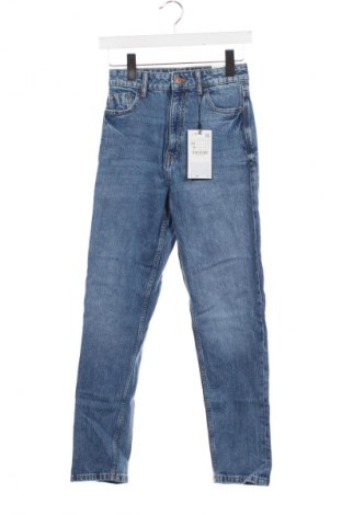 Damskie jeansy Zara, Rozmiar XS, Kolor Niebieski, Cena 143,82 zł