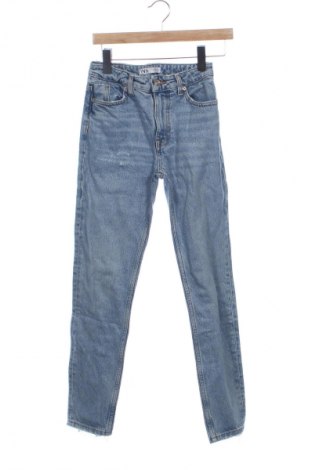 Damskie jeansy Zara, Rozmiar XXS, Kolor Niebieski, Cena 62,02 zł
