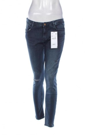 Damskie jeansy Zara Trafaluc, Rozmiar XL, Kolor Niebieski, Cena 142,53 zł