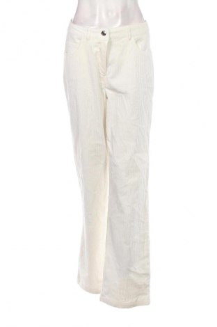 Pantaloni de velvet de femei Amisu, Mărime M, Culoare Alb, Preț 46,99 Lei