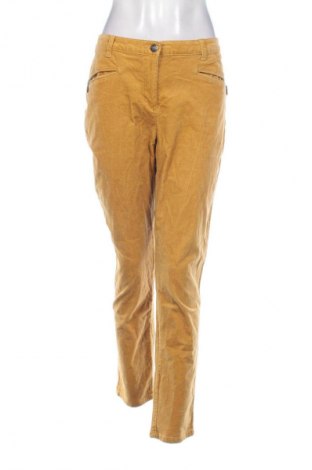 Pantaloni de velvet de femei Canda, Mărime XL, Culoare Galben, Preț 76,99 Lei