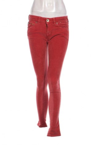 Pantaloni de velvet de femei Hilfiger Denim, Mărime S, Culoare Roșu, Preț 271,30 Lei