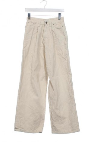 Pantaloni de velvet de femei Pull&Bear, Mărime XXS, Culoare Bej, Preț 76,00 Lei