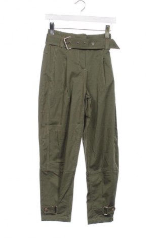 Дамски панталон Bershka, Размер XS, Цвят Зелен, Цена 29,99 лв.