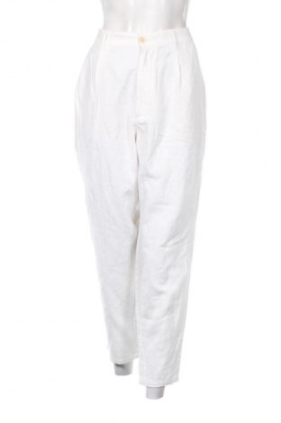 Pantaloni de femei Zara, Mărime XL, Culoare Alb, Preț 86,84 Lei