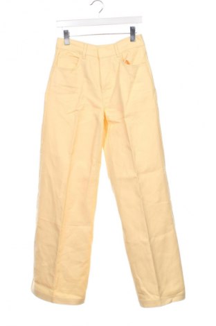 Damskie spodnie Zara, Rozmiar XS, Kolor Żółty, Cena 164,09 zł