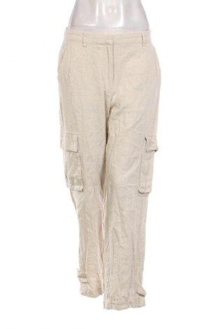 Pantaloni de femei mbyM, Mărime M, Culoare Ecru, Preț 168,42 Lei