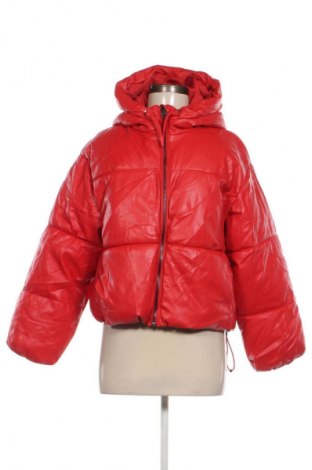 Dámska kožená bunda  Bershka, Veľkosť S, Farba Červená, Cena  33,95 €