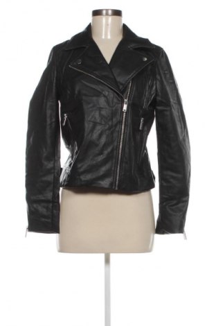 Дамско кожено яке H&M, Размер M, Цвят Черен, Цена 58,99 лв.