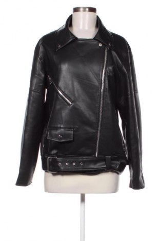 Dámska kožená bunda  Pull&Bear, Veľkosť M, Farba Čierna, Cena  29,74 €