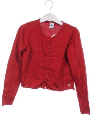 Kinder Strickjacke Petit Bateau, Größe 7-8y/ 128-134 cm, Farbe Rot, Preis 9,99 €