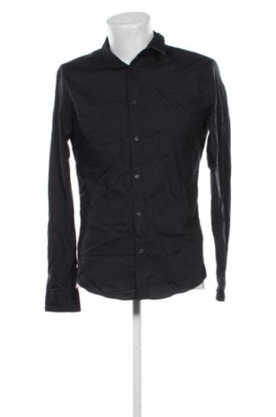 Мъжка риза H&M, Размер M, Цвят Черен, Цена 12,99 лв.