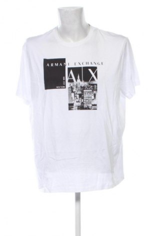 Мъжка тениска Armani Exchange, Размер XXL, Цвят Бял, Цена 87,99 лв.
