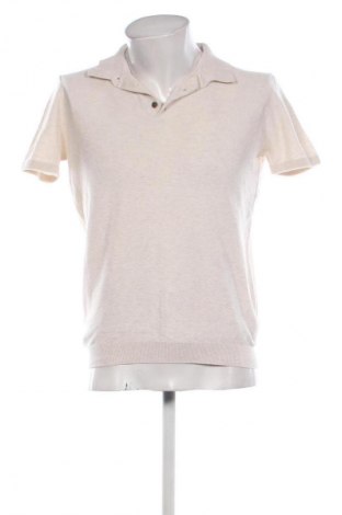 Tricou de bărbați Massimo Dutti, Mărime L, Culoare Ecru, Preț 81,99 Lei