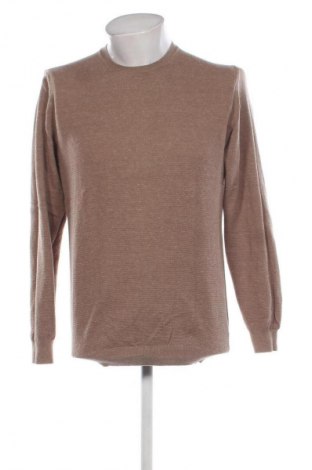 Мъжки пуловер Massimo Dutti, Размер L, Цвят Бежов, Цена 62,00 лв.