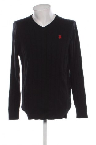 Мъжки пуловер U.S. Polo Assn., Размер L, Цвят Черен, Цена 166,25 лв.
