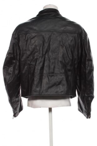 Мъжко кожено яке Zara, Размер XL, Цвят Черен, Цена 110,20 лв.